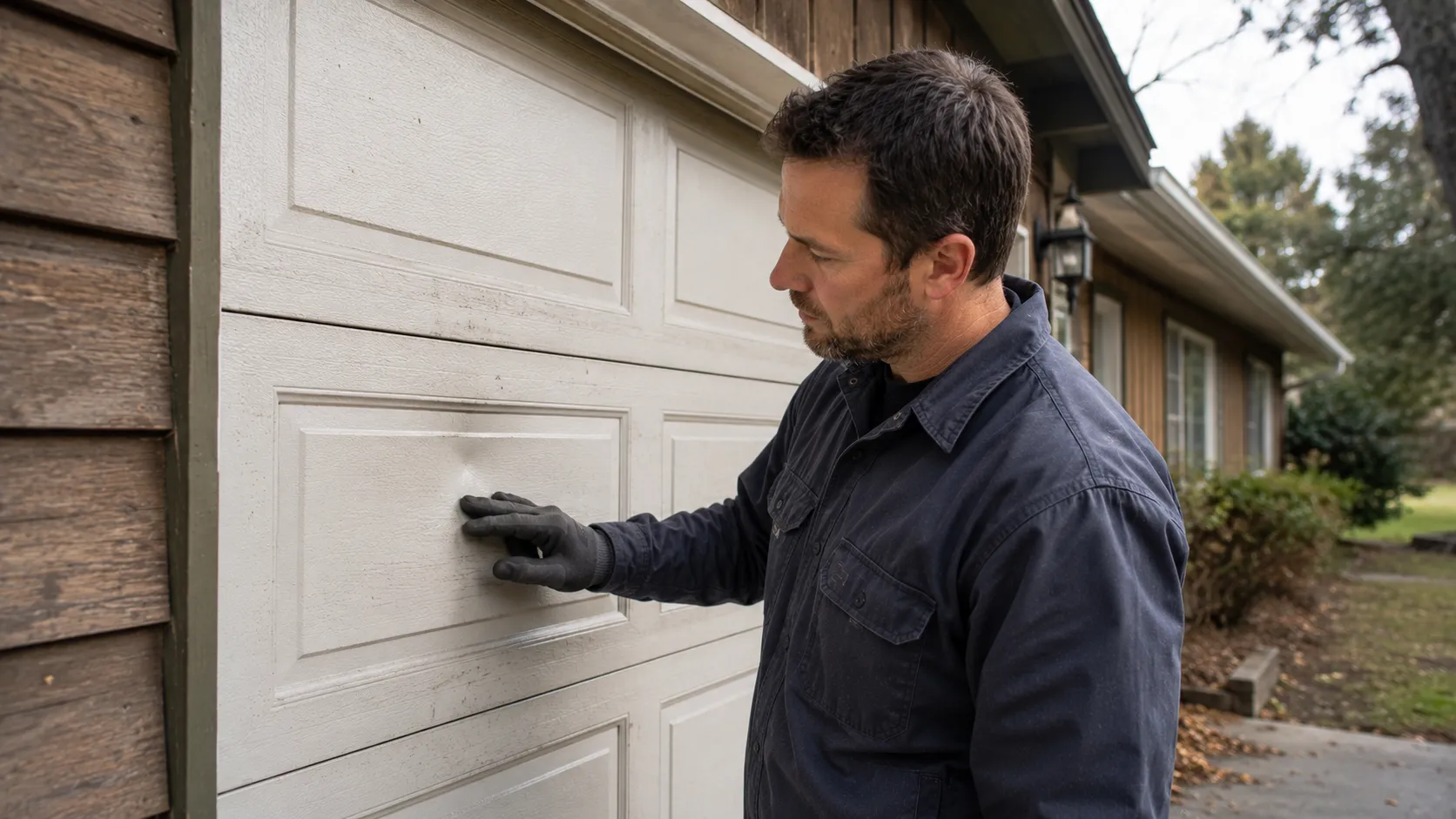 Garage door detail illustrating is your schaumburg garage door worth repairing or replacing?